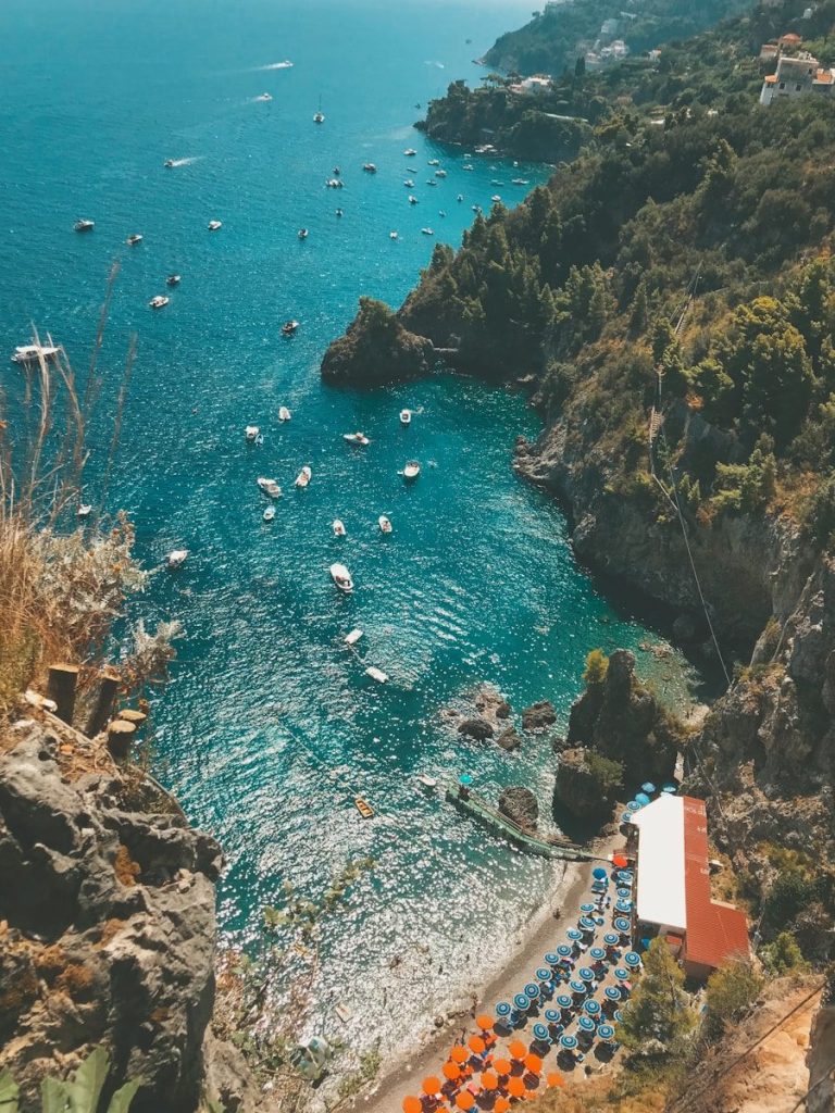Vista aerea di Amalfi in Costiera Amalfitana