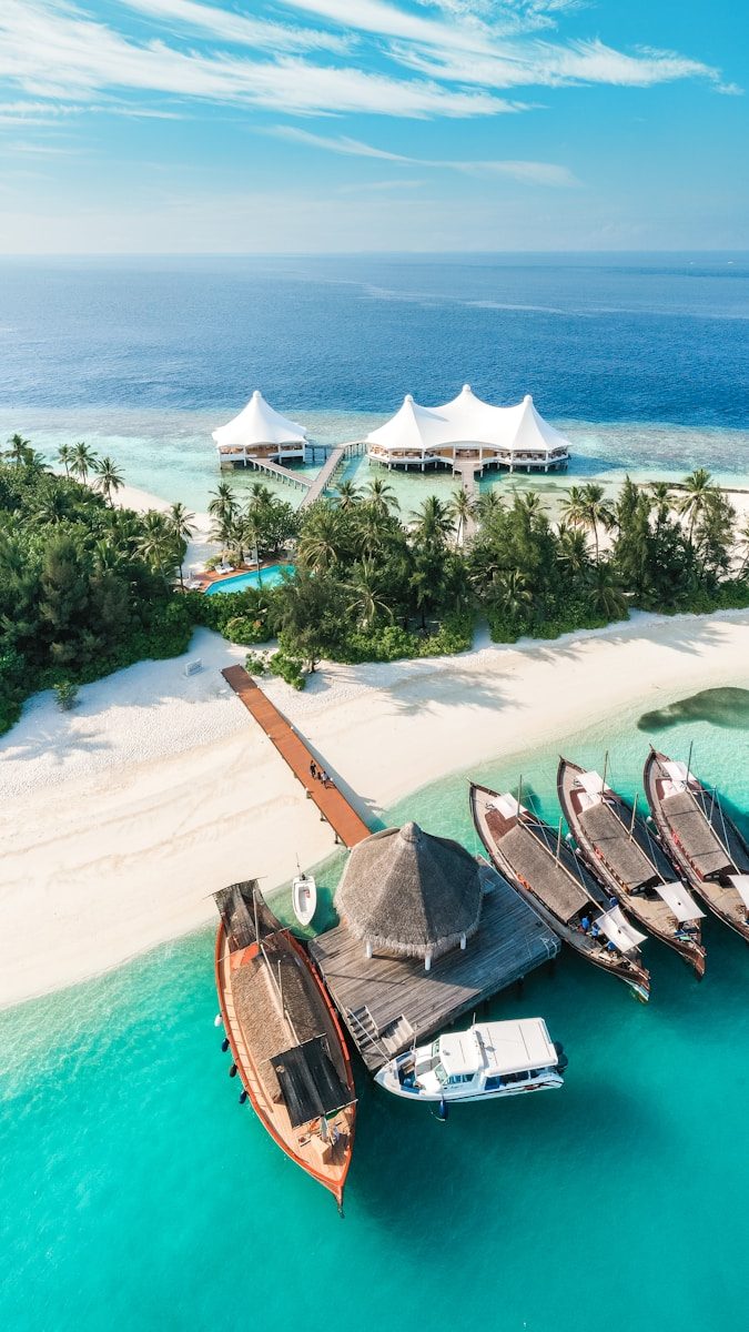 Barche nelle Maldive